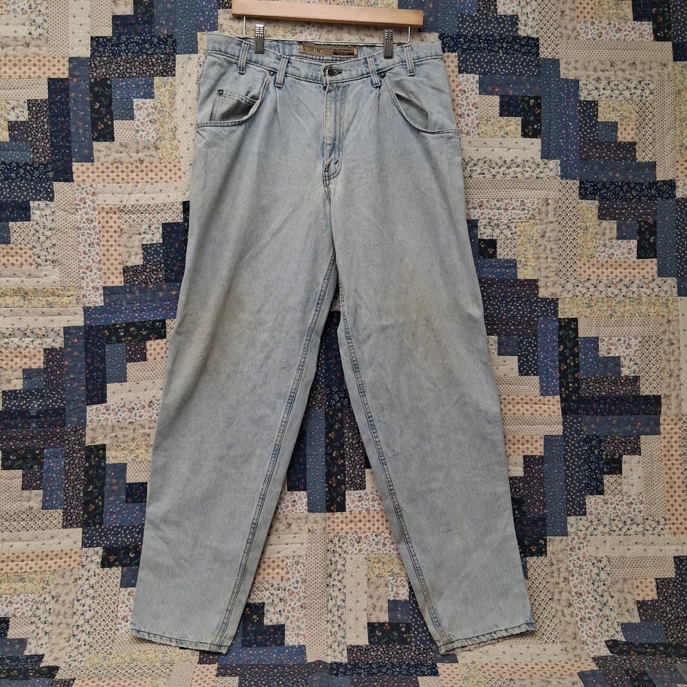 Vintage Early 90s Levis Silver Tab Jeans Mens Size 34x34 Blue Grunge Loose Fit